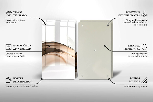 Deska do krojenia Abstrakcja brązowe linie