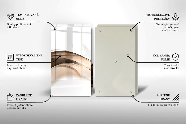 Deska do krojenia Abstrakcja brązowe linie