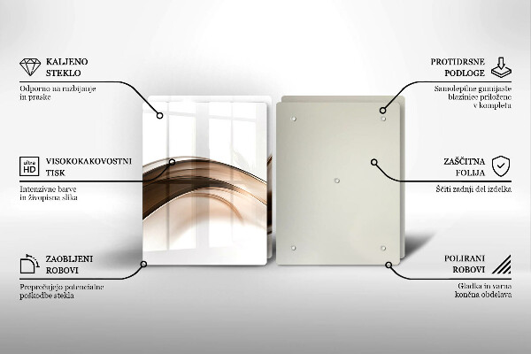 Deska do krojenia Abstrakcja brązowe linie