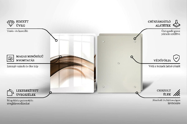 Deska do krojenia Abstrakcja brązowe linie