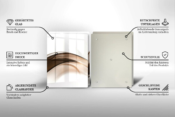 Deska do krojenia Abstrakcja brązowe linie