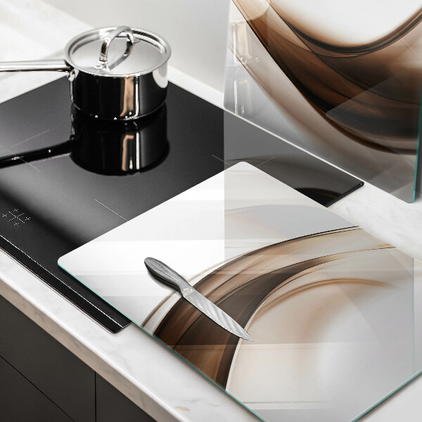 Deska do krojenia Abstrakcja brązowe linie