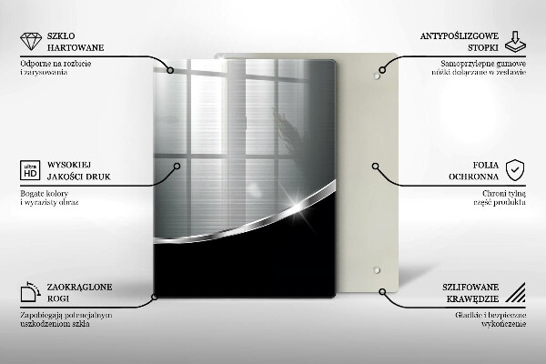 Deska kuchenna szklana Kolor niebieski