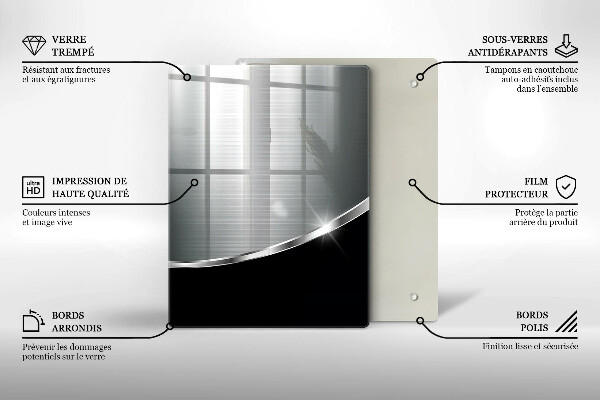 Deska kuchenna szklana Kolor niebieski