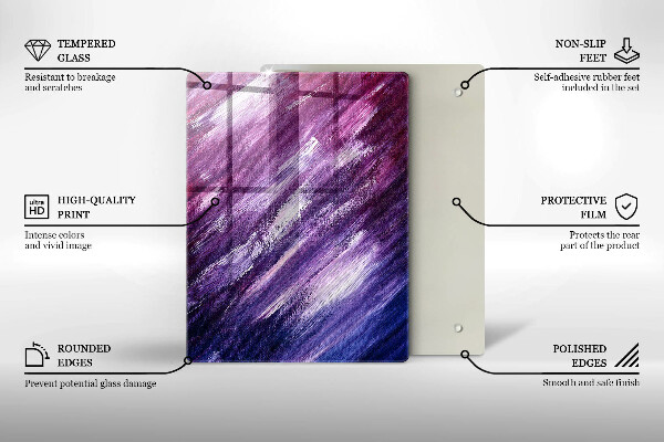 Deska kuchenna szklana Kolor szary