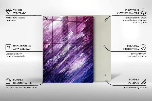 Deska kuchenna szklana Kolor szary