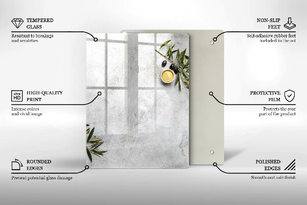 Deska kuchenna szklana Kolor zielony