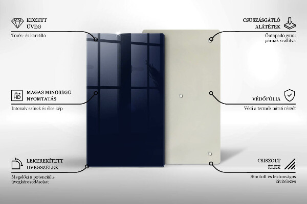 Deska kuchenna szklana Kolor granatowy