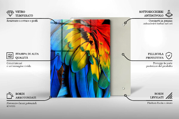 Deska kuchenna szklana Kolor granatowy