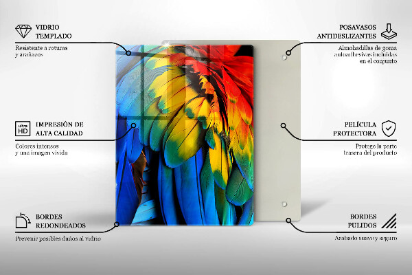 Deska kuchenna szklana Kolor granatowy