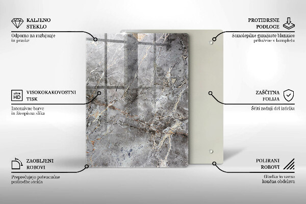 Deska kuchenna szklana Kolor niebieski