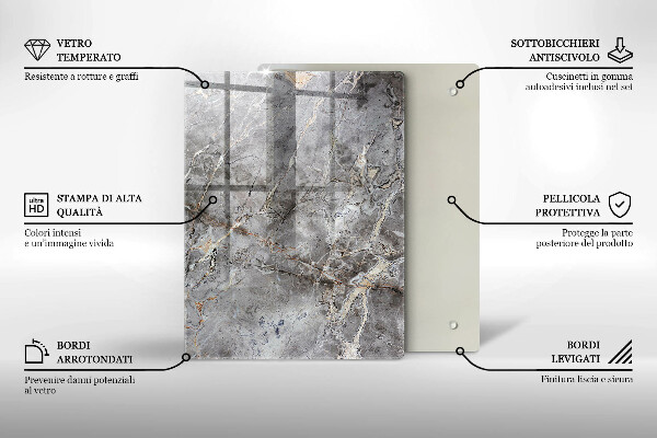 Deska kuchenna szklana Kolor niebieski
