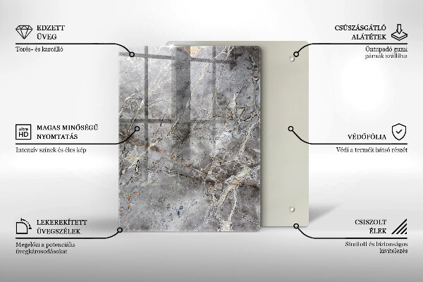 Deska kuchenna szklana Kolor niebieski