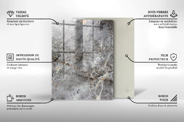 Deska kuchenna szklana Kolor niebieski