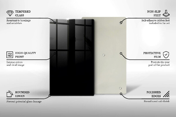 Deska kuchenna szklana Kolor czarny