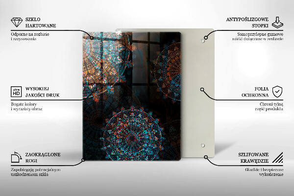 Deska kuchenna szklana Kolor czarny
