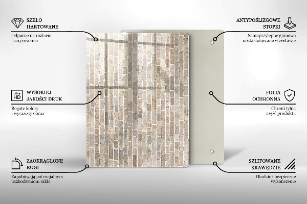 Deska kuchenna szklana Kolor czerwony