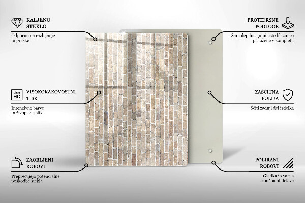 Deska kuchenna szklana Kolor czerwony