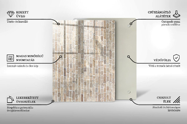 Deska kuchenna szklana Kolor czerwony