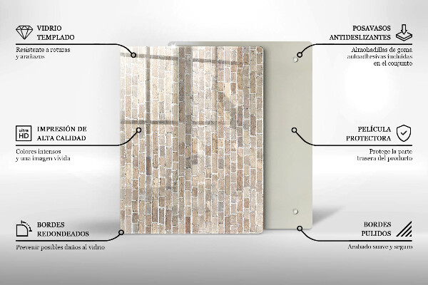 Deska kuchenna szklana Kolor czerwony