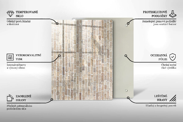 Deska kuchenna szklana Kolor czerwony