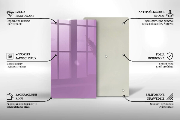 Deska kuchenna szklana Kolor fioletowy