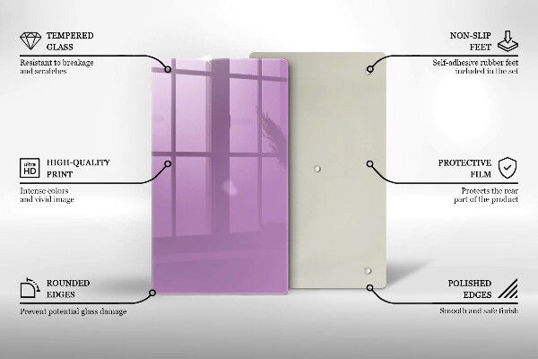 Deska kuchenna szklana Kolor fioletowy