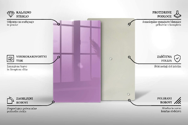 Deska kuchenna szklana Kolor fioletowy