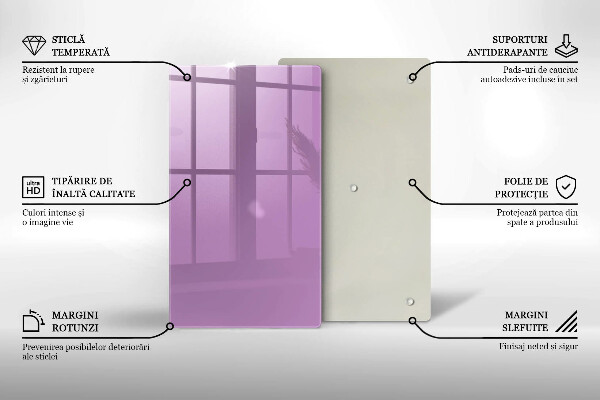 Deska kuchenna szklana Kolor fioletowy