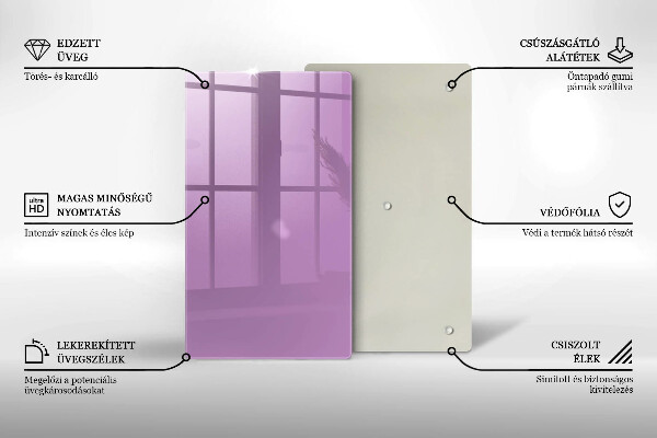 Deska kuchenna szklana Kolor fioletowy