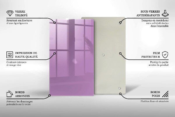 Deska kuchenna szklana Kolor fioletowy