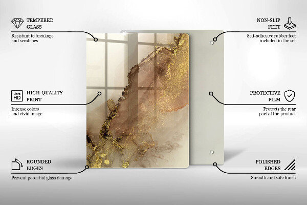 Deska kuchenna szklana Kolor fioletowy