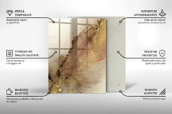 Deska kuchenna szklana Kolor fioletowy