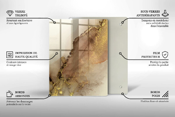 Deska kuchenna szklana Kolor fioletowy