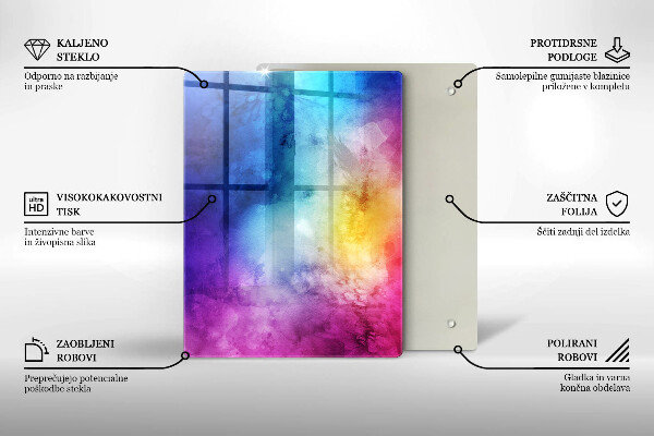 Deska kuchenna szklana Kolor różowy