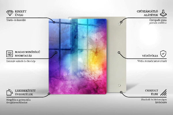 Deska kuchenna szklana Kolor różowy