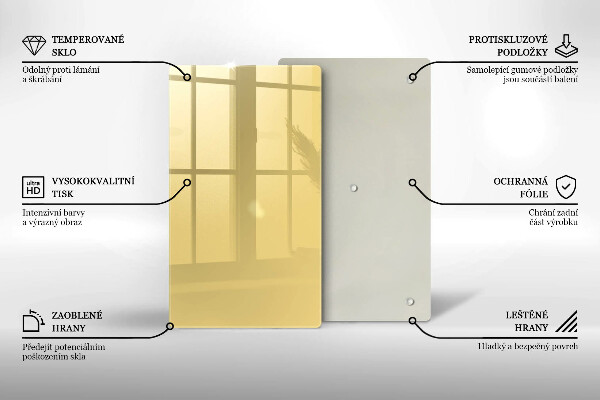 Deska kuchenna szklana Kolor żółty