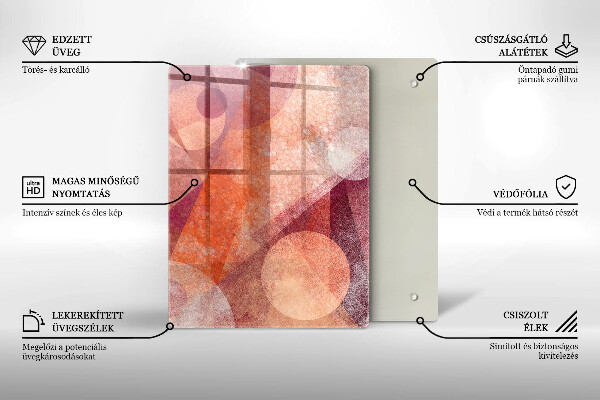 Deska kuchenna szklana Kolor pomarańczowy