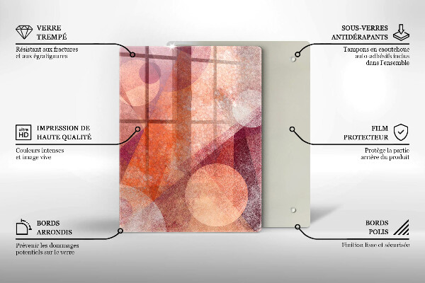 Deska kuchenna szklana Kolor pomarańczowy
