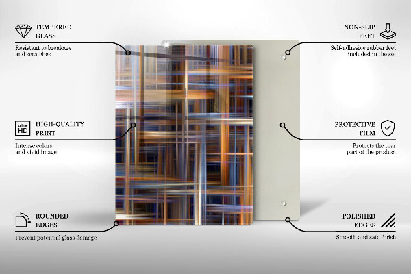 Deska kuchenna szklana Kolor żółty