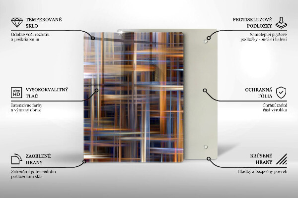 Deska kuchenna szklana Kolor żółty