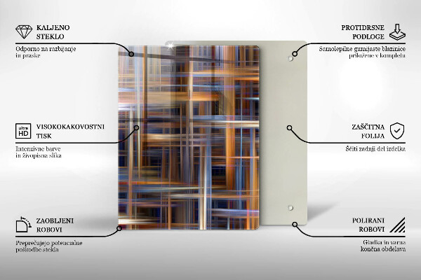 Deska kuchenna szklana Kolor żółty
