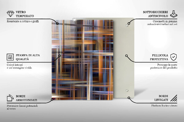 Deska kuchenna szklana Kolor żółty