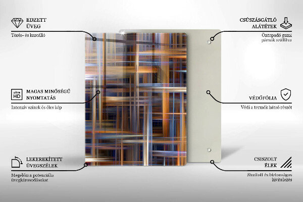 Deska kuchenna szklana Kolor żółty