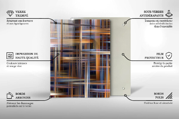 Deska kuchenna szklana Kolor żółty