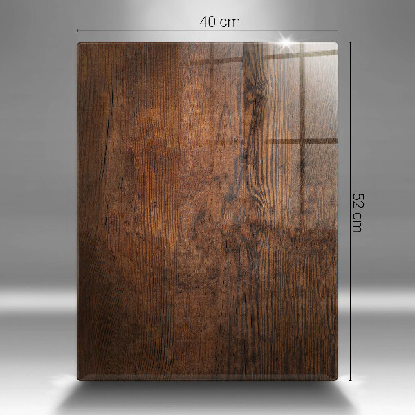 Deska kuchenna szklana Ciemne drewno deska