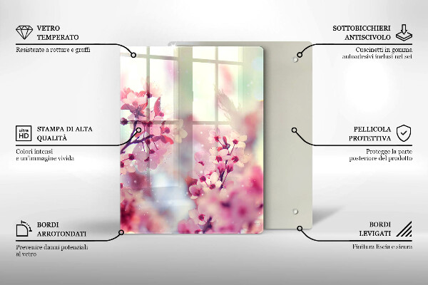 Deska kuchenna szklana Ciemne drewno deska