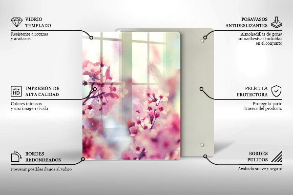 Deska kuchenna szklana Ciemne drewno deska