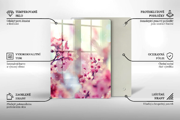 Deska kuchenna szklana Ciemne drewno deska