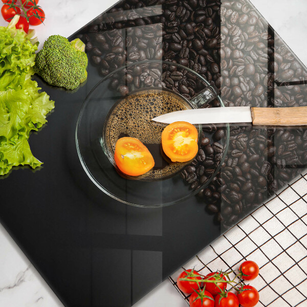 Deska kuchenna szklana Kawa i ziarna